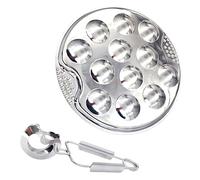 Cabilock Assiette Escargots Acier Inoxydable Résistante Rouille Pour Barbecue Et Four Plateau Cuisson Escargots Avec Compartiments Séparés Service à Domicile Et Restaurant