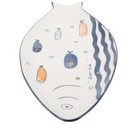 Cabilock Assiette Poisson en Céramique Élégante, Grand Format Ovale Vintage | Surface Lisse Polie, Motif Poisson Multicolore, pour Légumes, Fruits, Bar et Vitrine