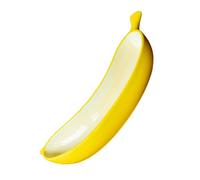 Cabilock Assiettes à Hors-d'œuvre en Céramique Forme Banane Jaune, Résistantes à Haute Température Décoloration, Cafés Modernes Maisons