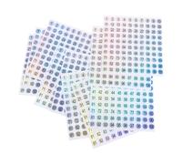 Cabilock Autocollants Chiffres Ronds Holographiques Métalliques 1 à 100, 10 Feuilles Autocollantes Numérotées Séquentielles, Étiquettes Autocollantes Imperméables pour