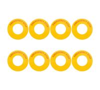 Cabilock Autocollants de signalisation d'avertissement 8 Pièces Autocollant D’arrêt D’urgence 31mm, Papier Synthétique PP Jaune pour lignes de production et équipements industriels