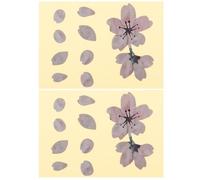 Cabilock Autocollants Décoratifs pour Guitare 2 Pétales de Fleurs, Stickers Réutilisables pour Touche, Adaptés aux Amateurs de Musique et Personnalisations d'Instruments