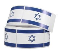 Cabilock Autocollants Drapeau d'Israël Esthétiques 1 Rouleau pour Scrapbooking Bouteille d'Eau Ordinateur Portable 10 Pièces Autocollants Adhésifs Polyvalents Design Vintage