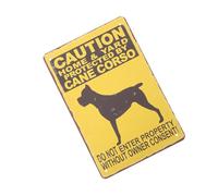 Cabilock Avertissement pour Chien Décoratif Facile à Installer pour Jardin Extérieur Attention Chien Design Rétro