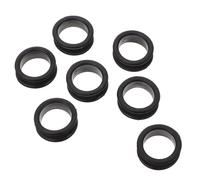 Cabilock Bague Ciseaux à Cheveux en Silicone Noir 10pcs Haute Flexibilité Réduit Friction pour Ciseaux de Coiffure et Toilettage Animaux Usage Professionnel