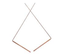 Cabilock Baguette Outil de Divination Solide Poignée Confortable Sourcier Cuivre 2 Pièces Baguettes de Sourcier en Métal Style Chinois pour Trouver des Sources D'eau