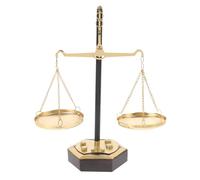 Cabilock Balance de justice en métal - Décoration de table pour bureau d'avocats, étudiants en droit et juges - 23,5 x 20 x 9 cm - Acier laminé à froid résistant à la rouille - Décoration pour la