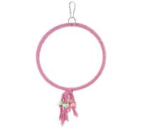 Cabilock Balançoire pour Oiseaux en Corde de Coton Résistant aux Morsures et Difficile à Casser, Décoration de Cage à Perruche Rose, pour Cage à Oiseaux et Bureau