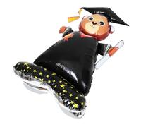 Cabilock Ballon Décoratif D’ours Diplômé 4d Debout Ballon de Fête de Remise de Diplômes Décoration Scolaire pour Photobooth Fête Universitaire Original