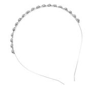 Cabilock Bandeau à Fleurs Blanc en Strass Accessoire Cheveux Vintage Élégant pour Mariage et Cérémonie Décoration Coiffure Femme Bandeau Fleuri Délicat et Léger