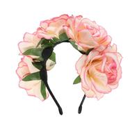 Cabilock Bandeau à Fleurs Couronne de Roses Rouges, Flocage, Élégant