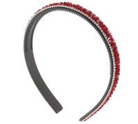 Cabilock Bandeau à Strass pour Cheveux Fins Taille Unique Orné de Cristaux Rouges Mariage Fête Cérémonie Accessoires Cheveux