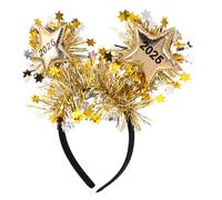 Cabilock bandeau de costume de réveillon du nouvel an accessoires de tenue de fête du nouvel an bandeau bonne année 2026 Bonne année des bandeaux 2026 Golden