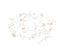 Cabilock Bandeau de Mariage Tressé en Vigne de Cheveux Incrustée de Perles Fleur 5 Pétales en Alliage Cuivre Doré Serrage-Tête Long 1 Mètre Accessoire Coiffure pour Mariée et Demoiselle