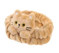 Cabilock Bandeau de Spa Chat en Corail Polaire Confortable Design Antidérapant pour Se Laver le Visage, Accessoire Cheveux Fille Mignon et Pratique