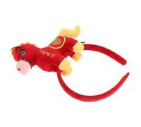 Cabilock Bandeau du Nouvel An Chinois Figurine de Cheval, Accessoire Léger et Sûr pour Célébration des Fêtes 2026, Bandeau de Fête à Caractères Chinois pour Photos et Réunions Familiales