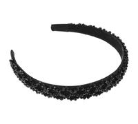 Cabilock Bandeau Femme Perles Cristal Noir Accessoire Cheveux Léger et Confortable Décor Chic pour Coiffure Fille Serre-tête Simple et Élégant Bijoux Cheveux Mode Quotidienne