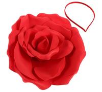 Cabilock Bandeau Fleur Exagérée Rouge pour Mariée et Demoiselle Accessoire Couronne Élégante pour Photos Maternité et