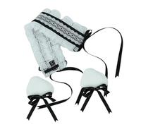 Cabilock Bandeau Oreilles Chat Lolita Style Japonais avec Dentelle Serre- Cosplay Doux pour Femmes et Filles Accessoire Cheveux pour Fête et Halloween