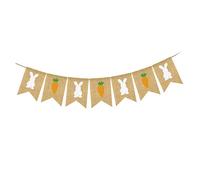 Cabilock Bannière de Pâques avec Motif Lapin et Carotte Décoration Festive à Suspendre pour Intérieur et Extérieur Ajoutant une Ambiance Joyeuse à Vos Célébrations