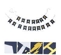 Cabilock Bannière Fanions Fête des Pères Papier Doré Décoration Suspendue pour Fête Guirlande Vintage pour Intérieur et Extérieur Accessoire Photo pour