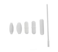 Cabilock Barre Magnétique Ptfe Blanche Résistante Corrosion pour Laboratoire de Barre pour Agitateurs Magnétiques Usage Chimie et