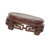 Cabilock Base De Théières En Rack D'affichage En Base De Vase Ronde Contremarche Ronde Présentoir Oriental Support De Vase Chinois Brun