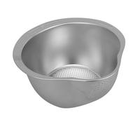 Cabilock Bassine de Lavage Acier Inoxydable avec Tamis Fin Passoire à Riz Robuste pour Nettoyage Légumes et Fruits Panier de Rangement Cuisine et Pratique