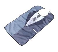Cabilock Bavoir pour Adulte Imperméable Noir, Polyester, Fermeture | Protège-vêtements Lavable, Protection Totale, Ajustement Personnalisé, pour Repas à Domicile, Aidants