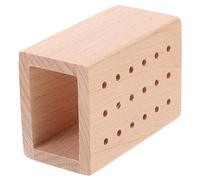 Cabilock Bloc de Rangement à 18 Trous en Bois pour Embouts de Ponceuse à Ongles, Organiseur Compact et Pratique pour Accessoires de Manucure, Support de Bureau pour Outils Nail Art
