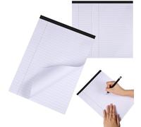 Cabilock Bloc-notes Ligné 3 Pièces A4 28x21 cm Papier Blanc 30 Feuilles Anti Transfert d'Encre Pour et Bureaux