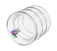 Cabilock Bocal Bonbonnière Verre Vintage avec Couvercle Hermétique Boîte de Rangement Transparente à Compartiments pour Bonbons Noix et Conservation Fraîcheur Décoration Cuisine et Salon