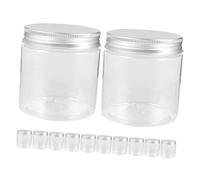 Cabilock Bocaux Hermétiques Transparents Faciles à Laver Lot de 12 Bocaux Mason de 250ml avec Couvercle en Aluminium pour Confiture et Soins Visage, pour Voyage