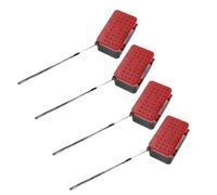 Cabilock Boîte à Appâts Double Face Moyenne 4 Pièces en Plastique avec Ventilation et Couvercle Hermétique Boîte de Rangement Pêche Fraîcheur Prolongée Accessoire Extérieur Polyvalent