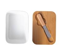 Cabilock Boîte à Beurre Céramique avec Couvercle Relief Récipient Alimentaire et Élégant pour Stockage de Beurre et Tableware