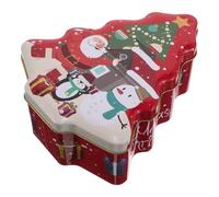 Cabilock boîte à biscuits de Noël Boîtes de bonbons en fer ornements métalliques