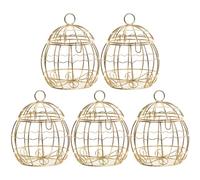 Cabilock Boîte à Bonbons Métallique Creuse de Cage à Oiseaux 5 Pièces Boîte Présent Romantique pour Mariage Décoration Festive Élégante Coffret Présent Original pour Fête