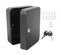 Cabilock Boîte à Clés Murale 20 Emplacements en Métal Noir Armoire de Gestion Sécurisée pour Porte-Clés Porte-Cadenas Organisateur de Sécurité Adapté Bureaux Écoles et Entreprises