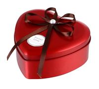 Cabilock Boîte à Dragées de Mariage Forme de Cœur en Tôle Rouge, Porte-bonbons Créatif Longue Durée et Facile à Ouvrir pour Fêtes et Banquets