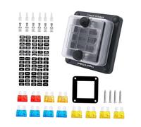 Cabilock Boîte à Fusibles Étanche Sorties pour Batterie Bloc de Distribution Support Fusible Résistant Haute Température Installation Rapide avec Vis Autotaraudeuses Compact et pour