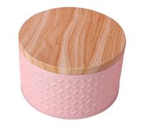 Cabilock Boîte à Goûter Rose Ronde pour Biscuits et Desserts Rangement Snack Garçon Fille Boîte Pâtisserie Pratique avec Fond Surélevé pour Protection Du Plan de Travail