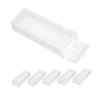 Cabilock Boîte à Lames De Microscope En Plastique 6 Pièces, Rangement Hermétique Pour 5 Lames, Protection L'humidité, Boîte Portable Pour Laboratoire Et Hôpital