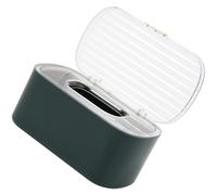 Cabilock Boîte à Mouchoirs en Papier Joint D’Étanchéité Intégré Boîte de Rangement Anti-Poussière et Antibactérienne Format 1 Pièce Couleur Vert Foncé et Doré Distributeur Maison