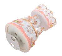 Cabilock Boîte à Musique Lumineuse Rotative à 3 Chevaux en Résine Blanche Éclairage LED Coloré, Manège Musical Décoratif Compact pour Noël et Présents D’Anniversaire