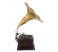 Cabilock Boîte à Musique Phonographe Vintage Rétro Bois Couleur Bois pour Décoration Maison Café Bar Ambiance Romantique