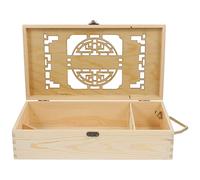 Cabilock Boîte à Vin Creuse avec Poignée Coffret de pour Bouteilles de Vin Premium pour Offrir et
