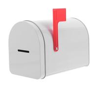 Cabilock Boîte Aux Lettres Métallique Décorative avec Drapeau Organisateur Compact Étain pour Cartes Saint-valentin et Classe Boîte Polyvalente pour Échange et Rangement