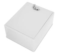 Cabilock Boîte aux Lettres Murale Verrouillable en Plastique Blanc, Conteneur de Distribution de Lait Extérieur avec Installation Facile et Nettoyage Simple, Rangement Suspendu pour Usage