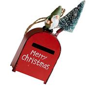 Cabilock Boîte Canne de Noel Porte Lettre Ruban de noël câblé Guirlande Decoration Sapin de Noel décoration Sapin de Noel Pendentif Sapin de Noel décor d'arbre de Noël Fer forgé Rouge