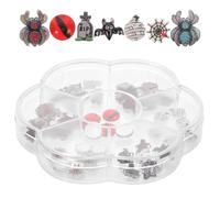 Cabilock Boîte de 7 Breloques pour Ongles D’Halloween en Résine Fantômes Araignées Chauves-Souris et Démons Petits Bijoux DIY pour Nail Art Festif et Décoration Manucure Halloween